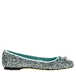 Bicolor Textile Ballet Flats