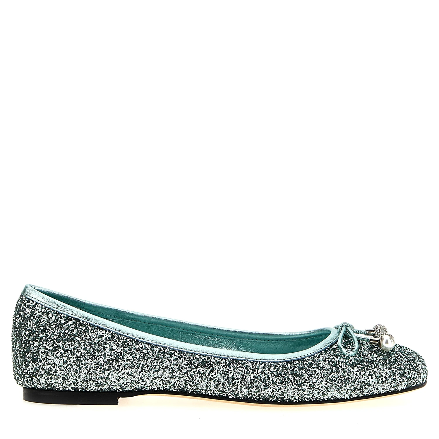 Bicolor Textile Ballet Flats