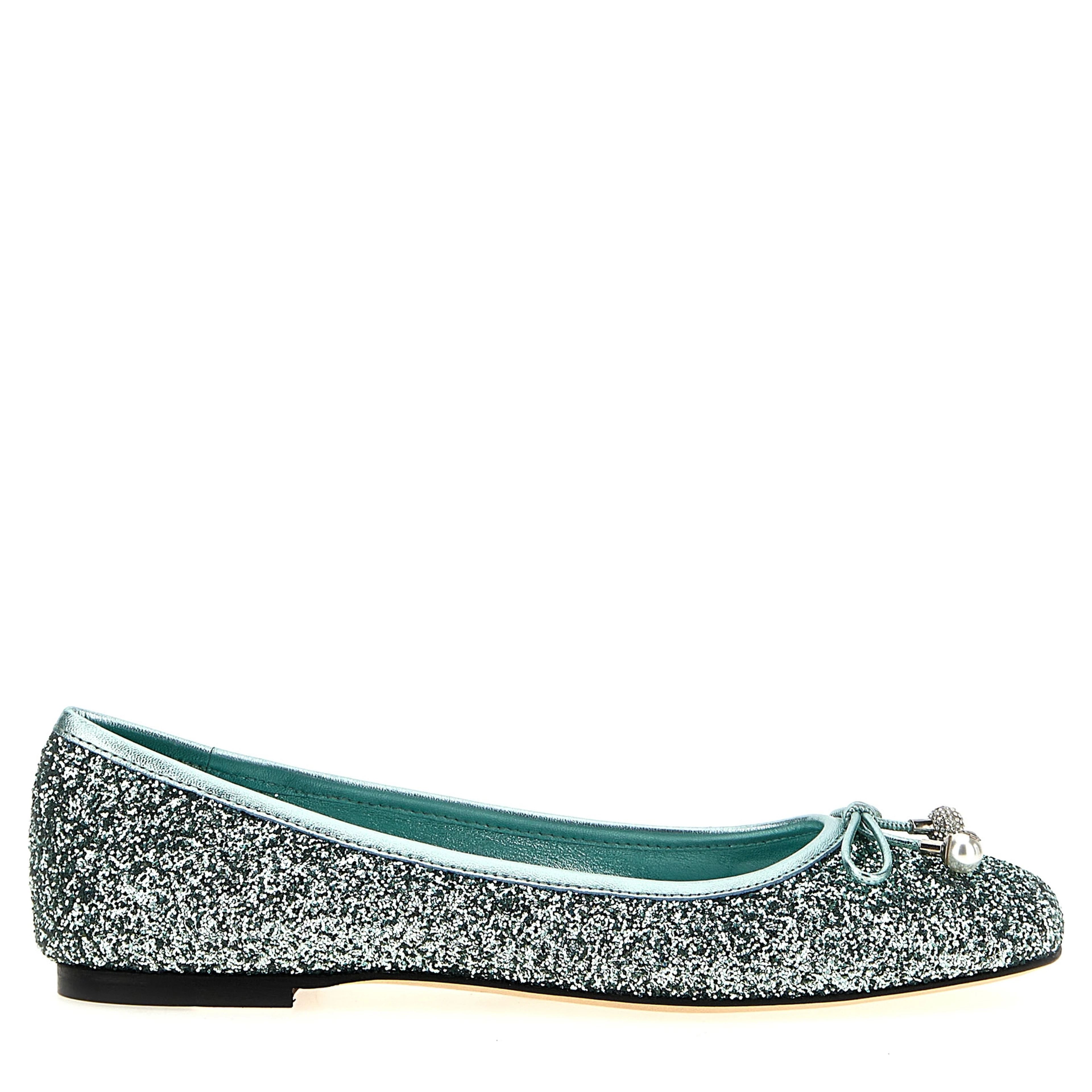 Bicolor Textile Ballet Flats