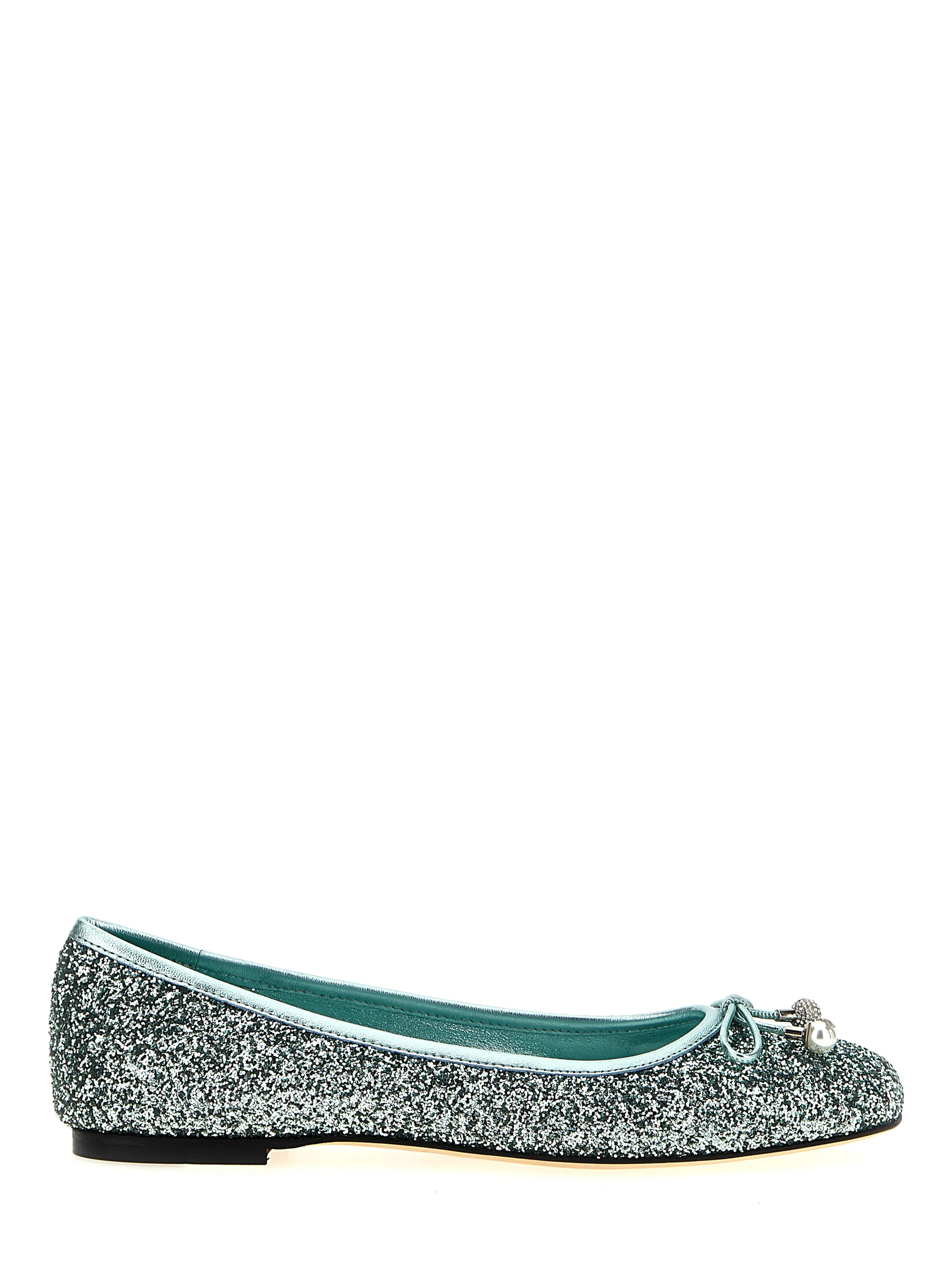 Bicolor Textile Ballet Flats