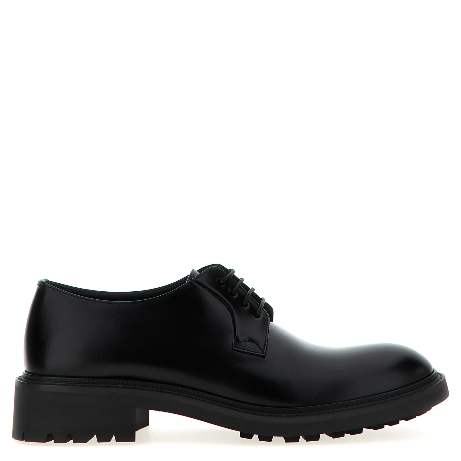 Black Lamb Leather Oxfords And Derbies