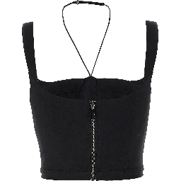 Black Polyamide Tank Tops
