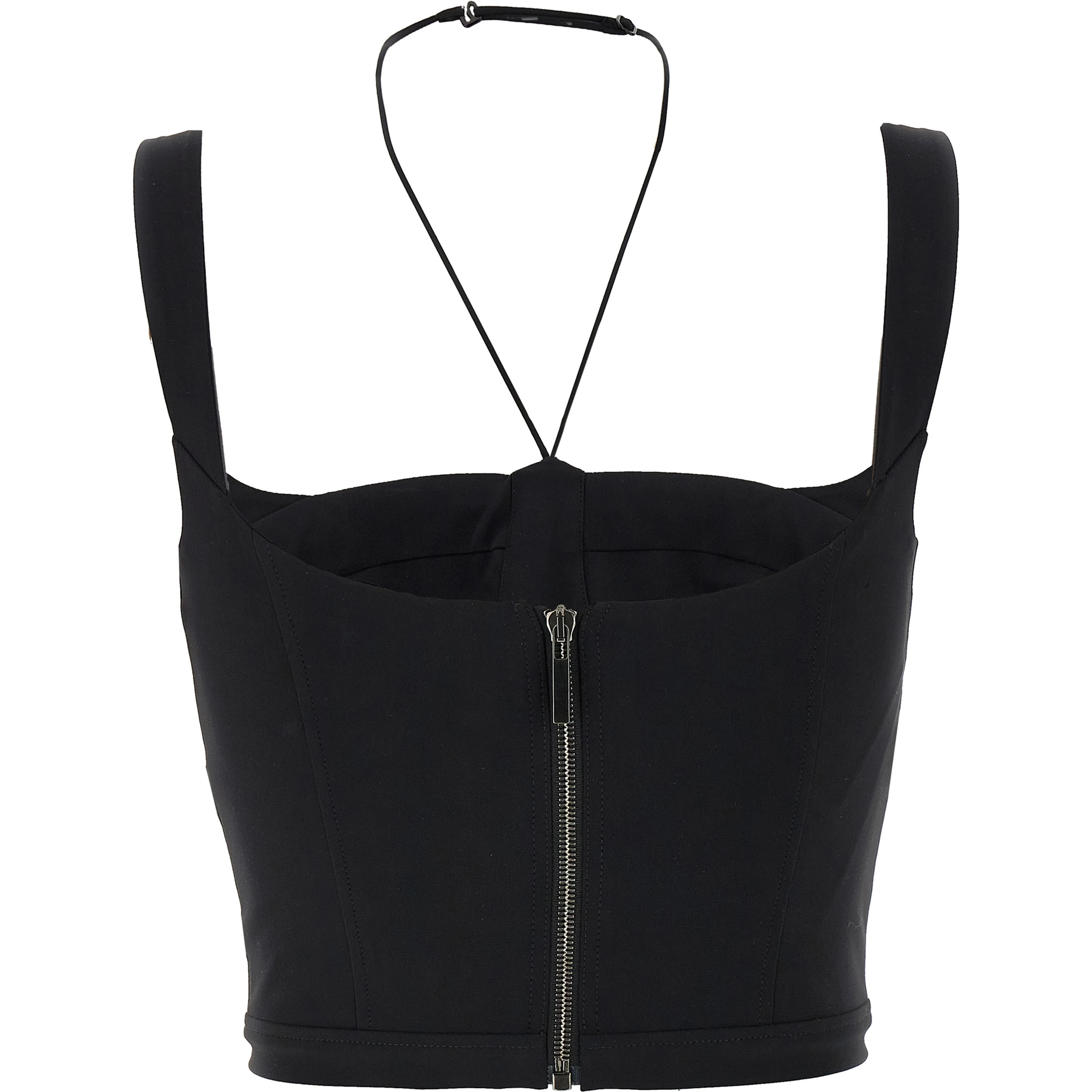 Black Polyamide Tank Tops