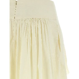 White Cotton Mini Skirt