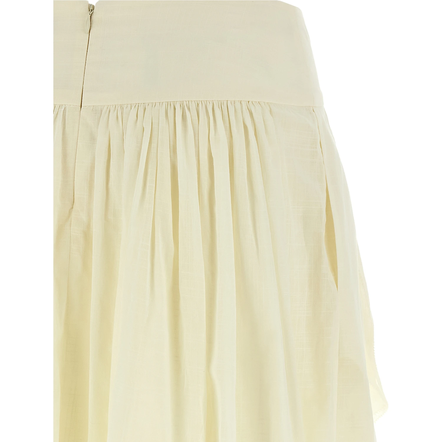 White Cotton Mini Skirt