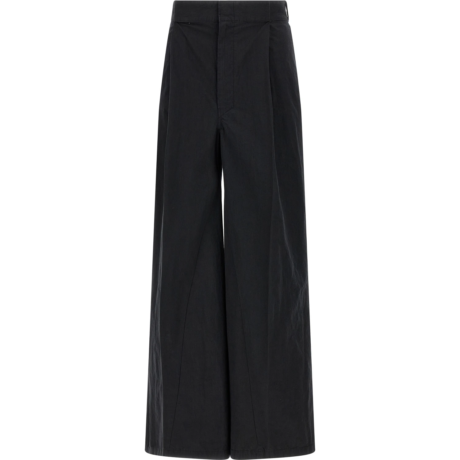 Black Cotton Casual Pants