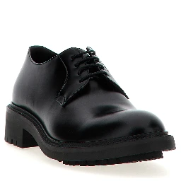 Black Lamb Leather Oxfords And Derbies