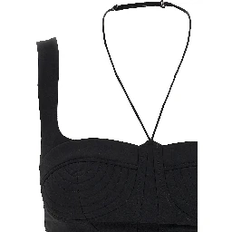 Black Polyamide Tank Tops