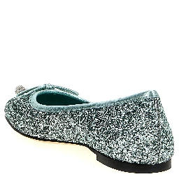 Bicolor Textile Ballet Flats