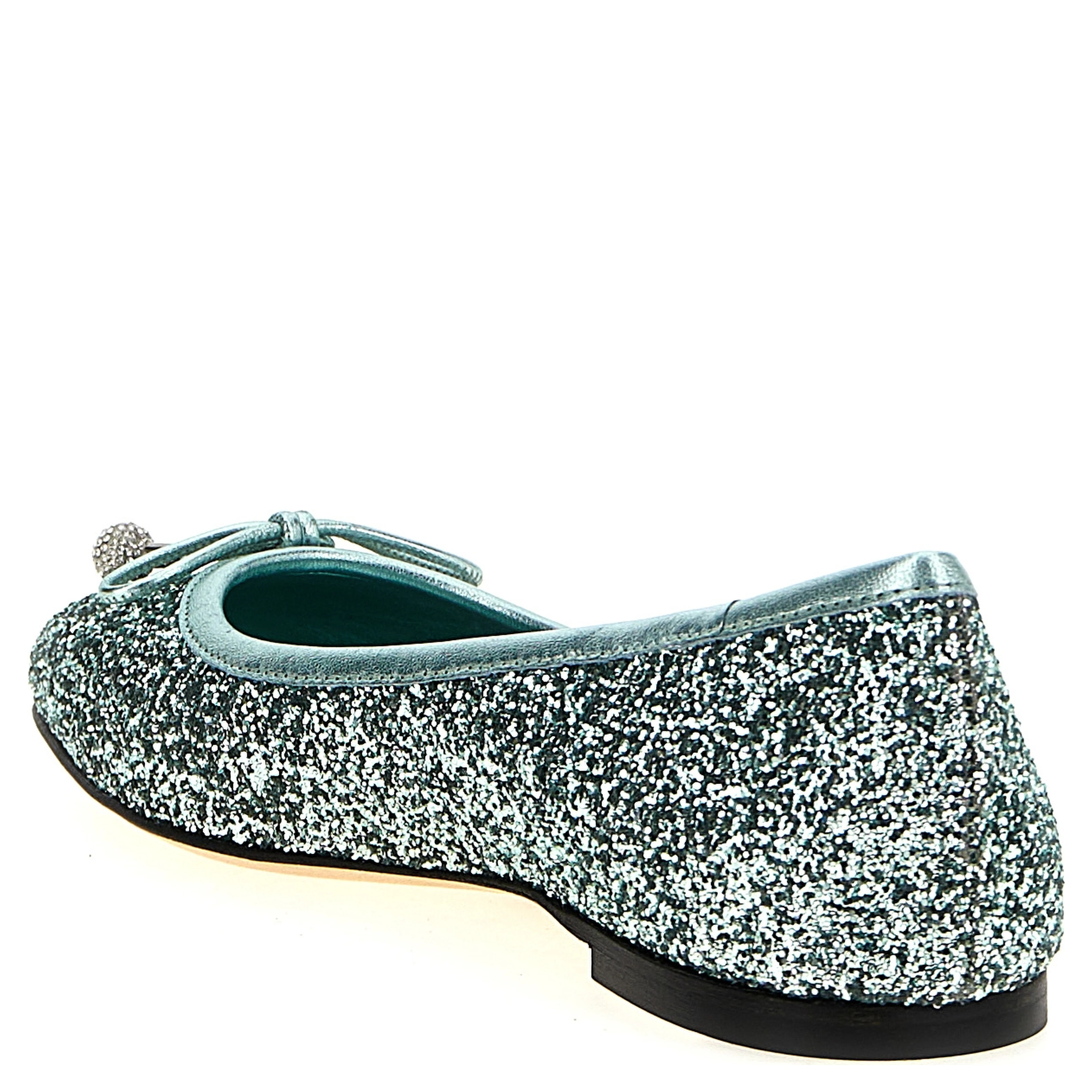 Bicolor Textile Ballet Flats