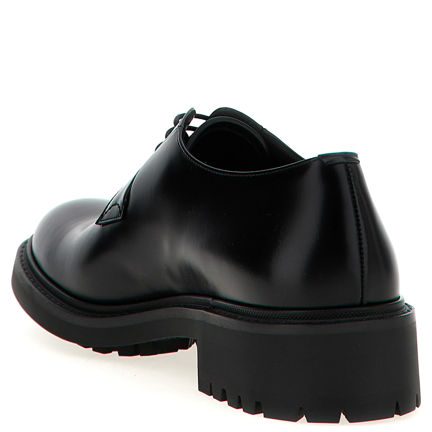 Black Lamb Leather Oxfords And Derbies