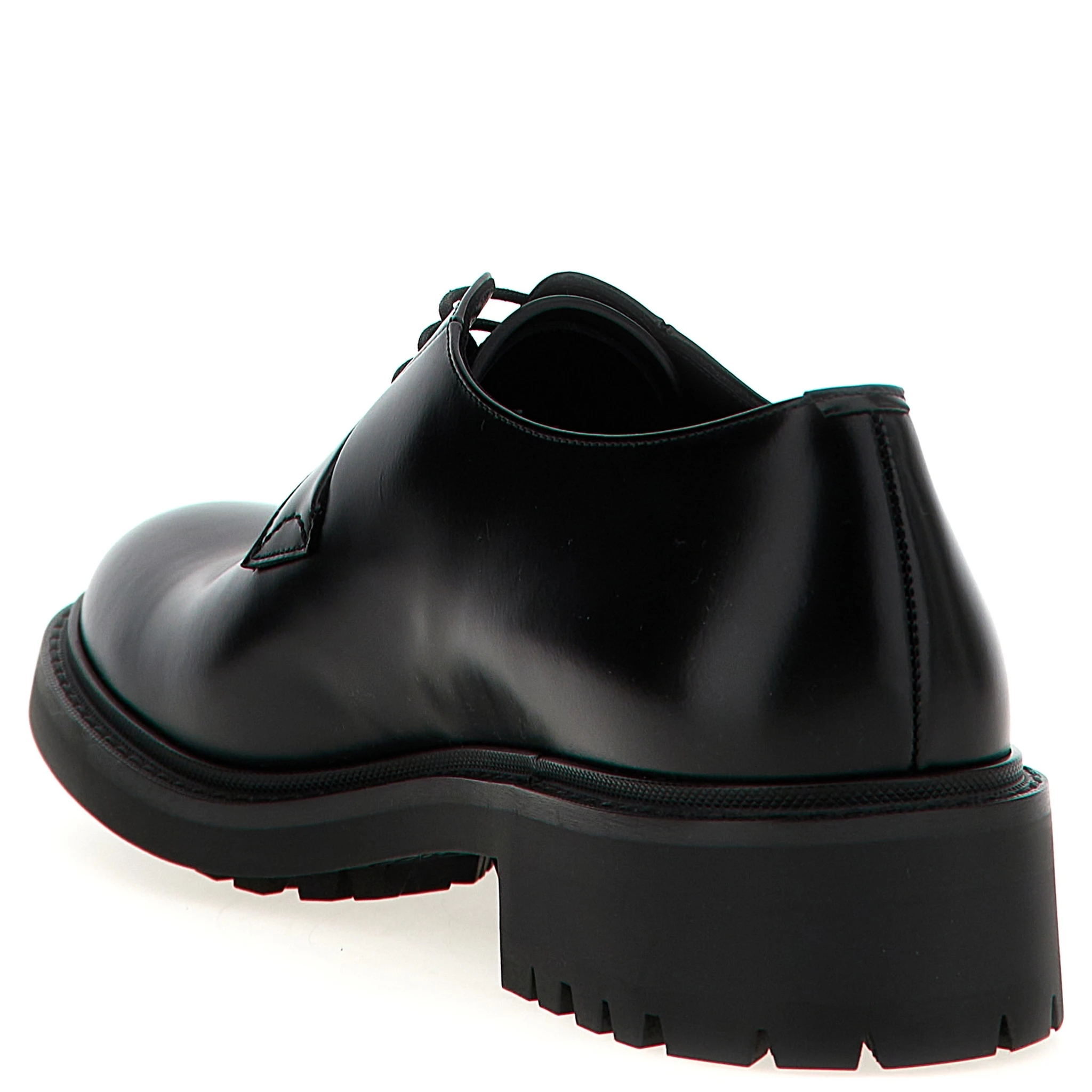 Black Lamb Leather Oxfords And Derbies