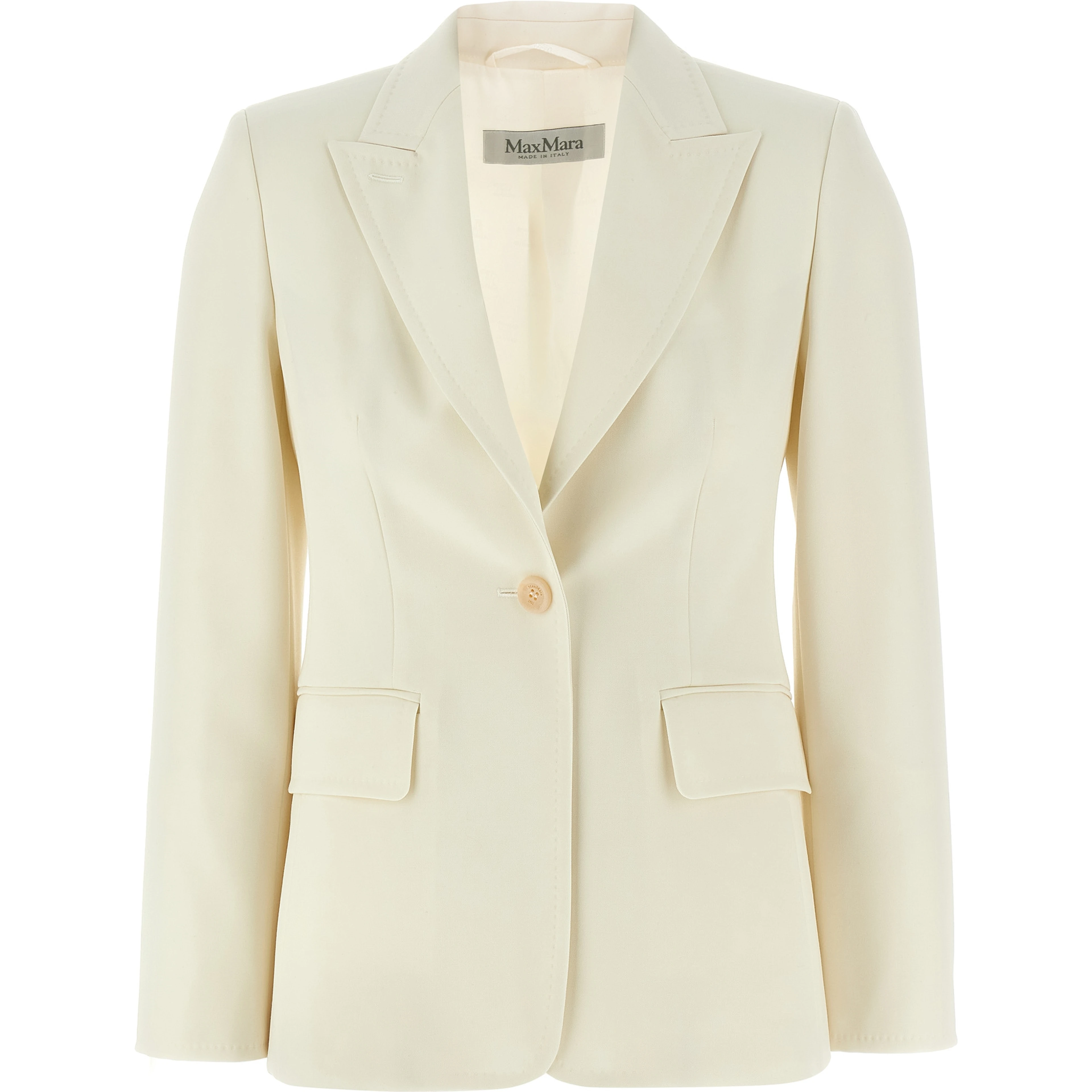 White Virgin Wool Blazer
