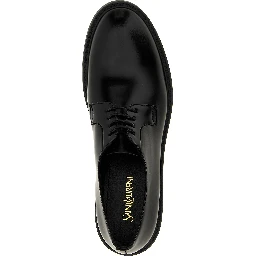 Black Lamb Leather Oxfords And Derbies