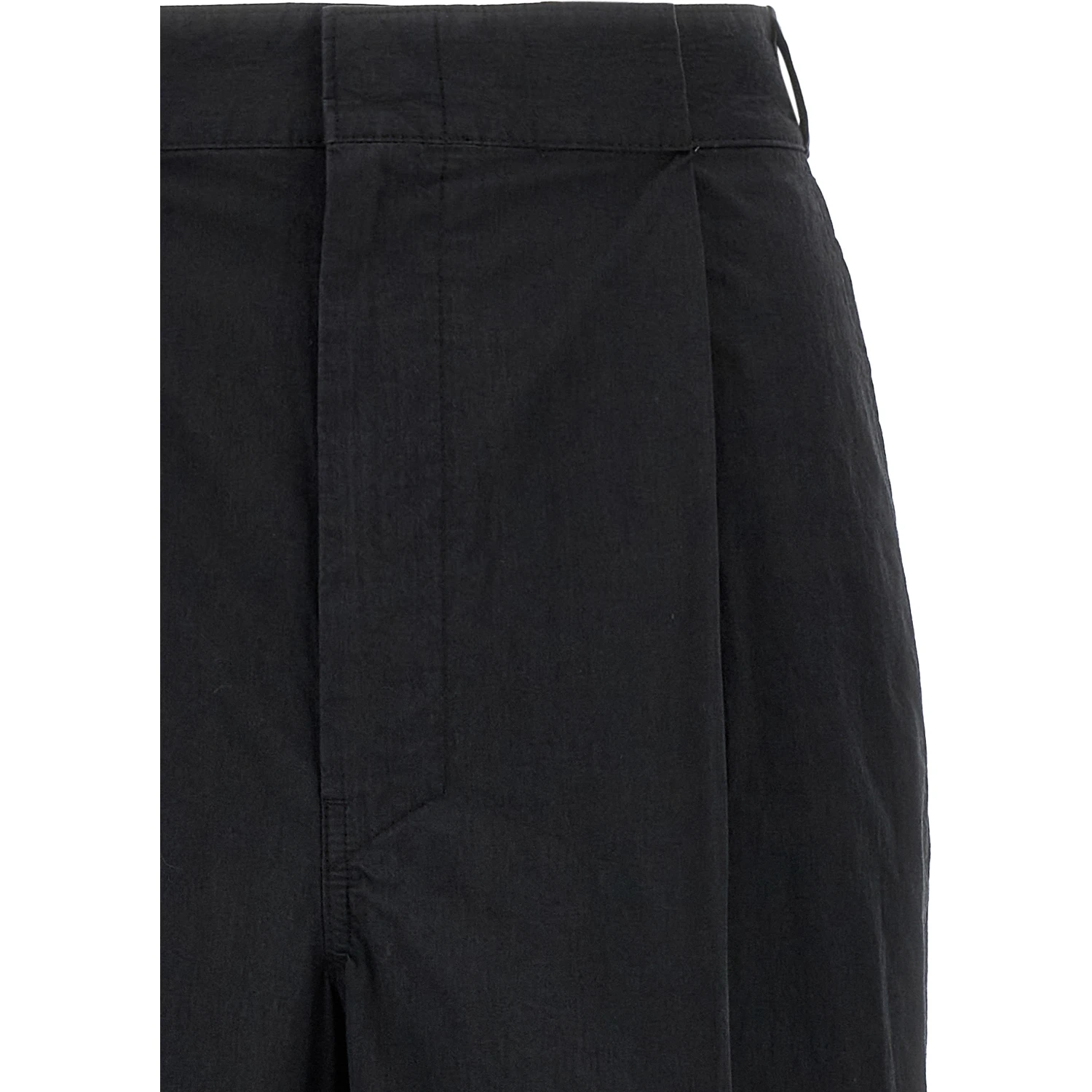 Black Cotton Casual Pants