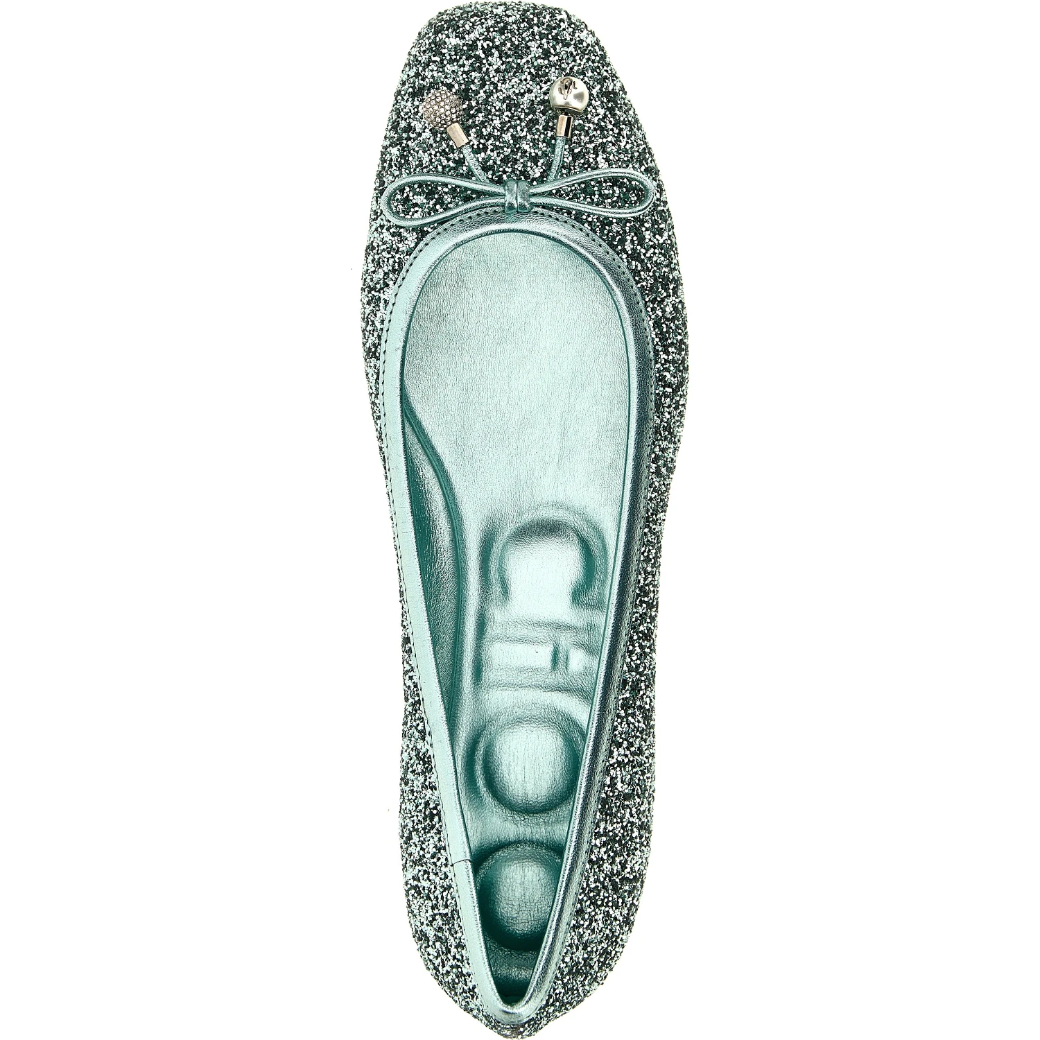 Bicolor Textile Ballet Flats