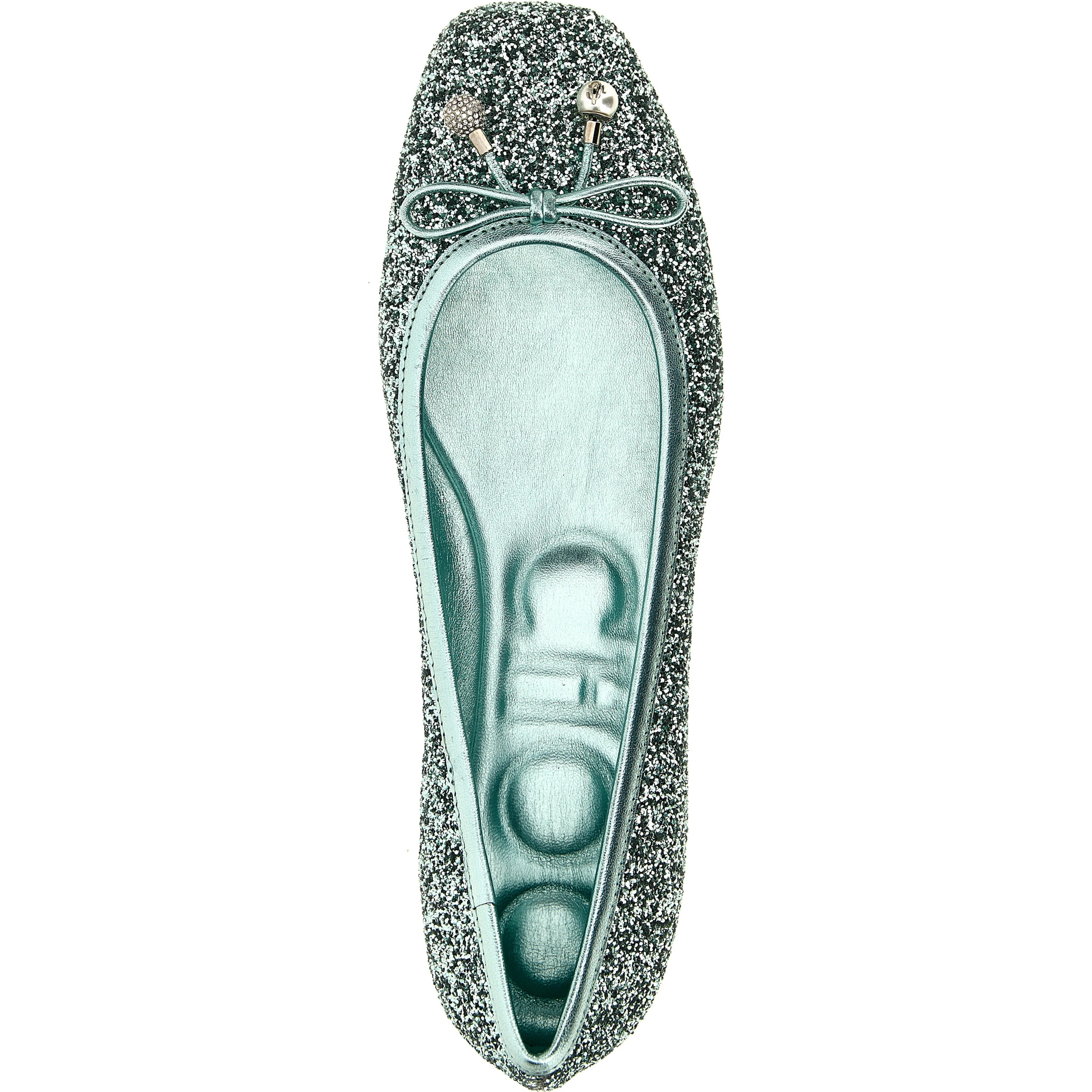 Bicolor Textile Ballet Flats