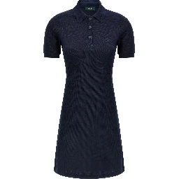 Blue Cotton Short Dress