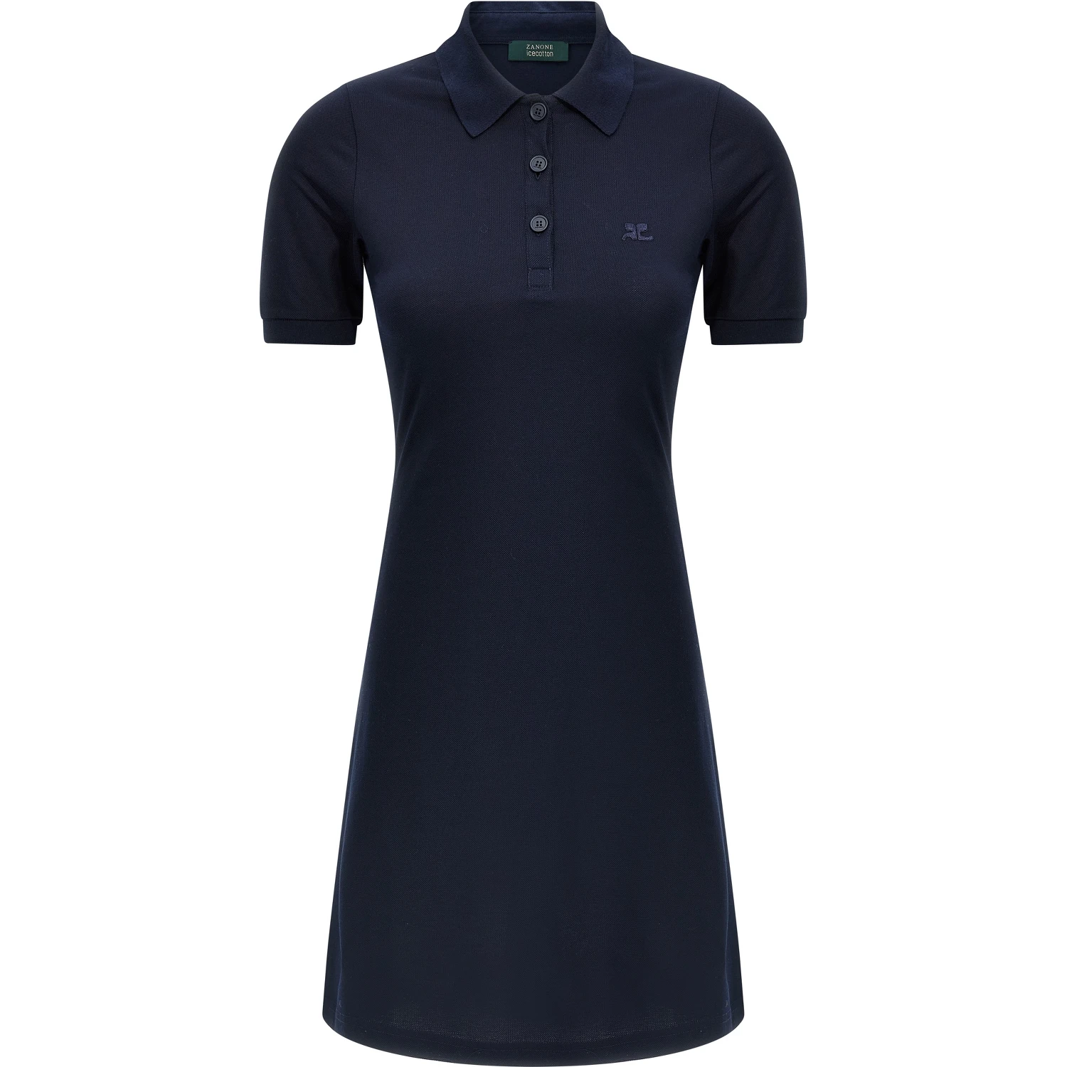 Blue Cotton Short Dress