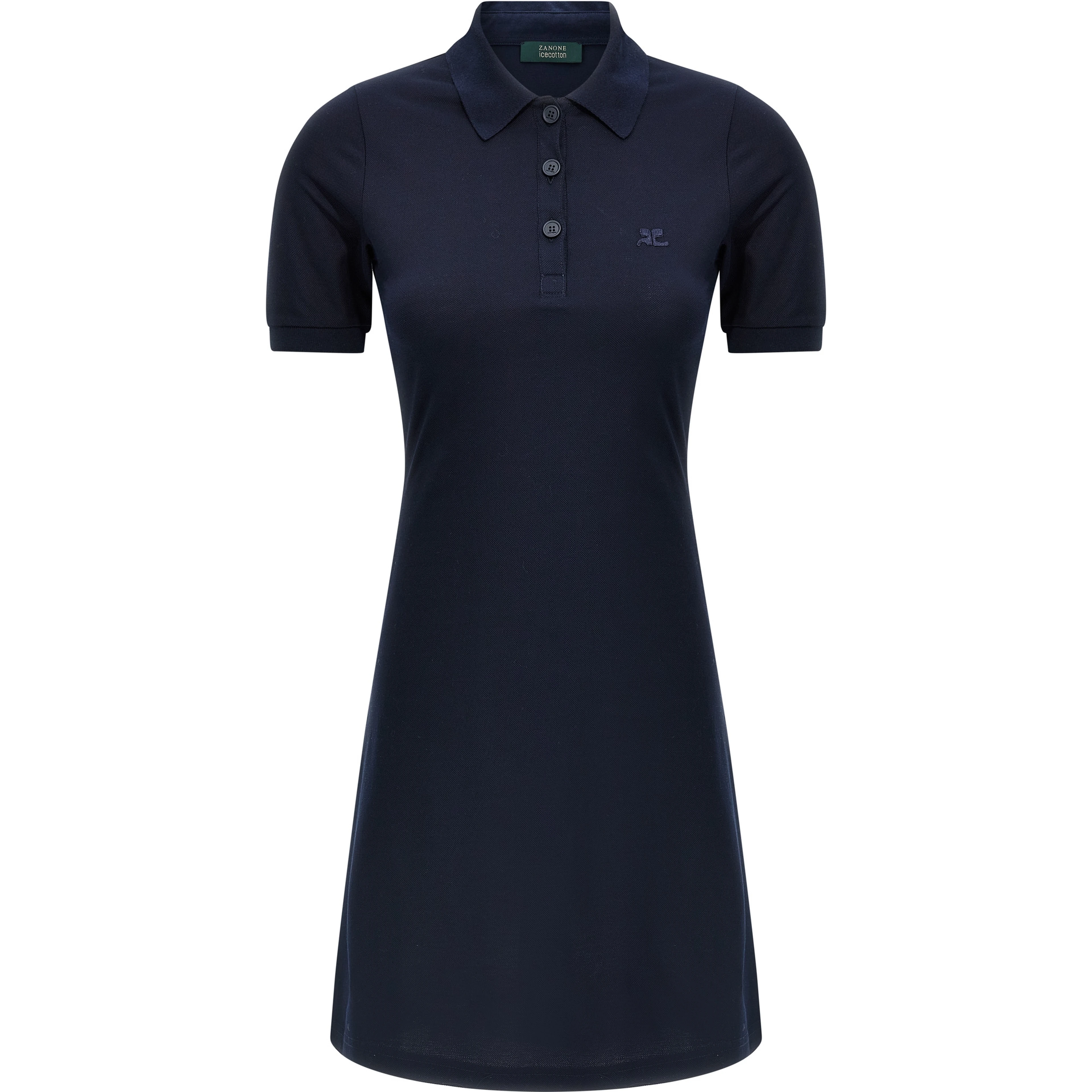 Blue Cotton Short Dress