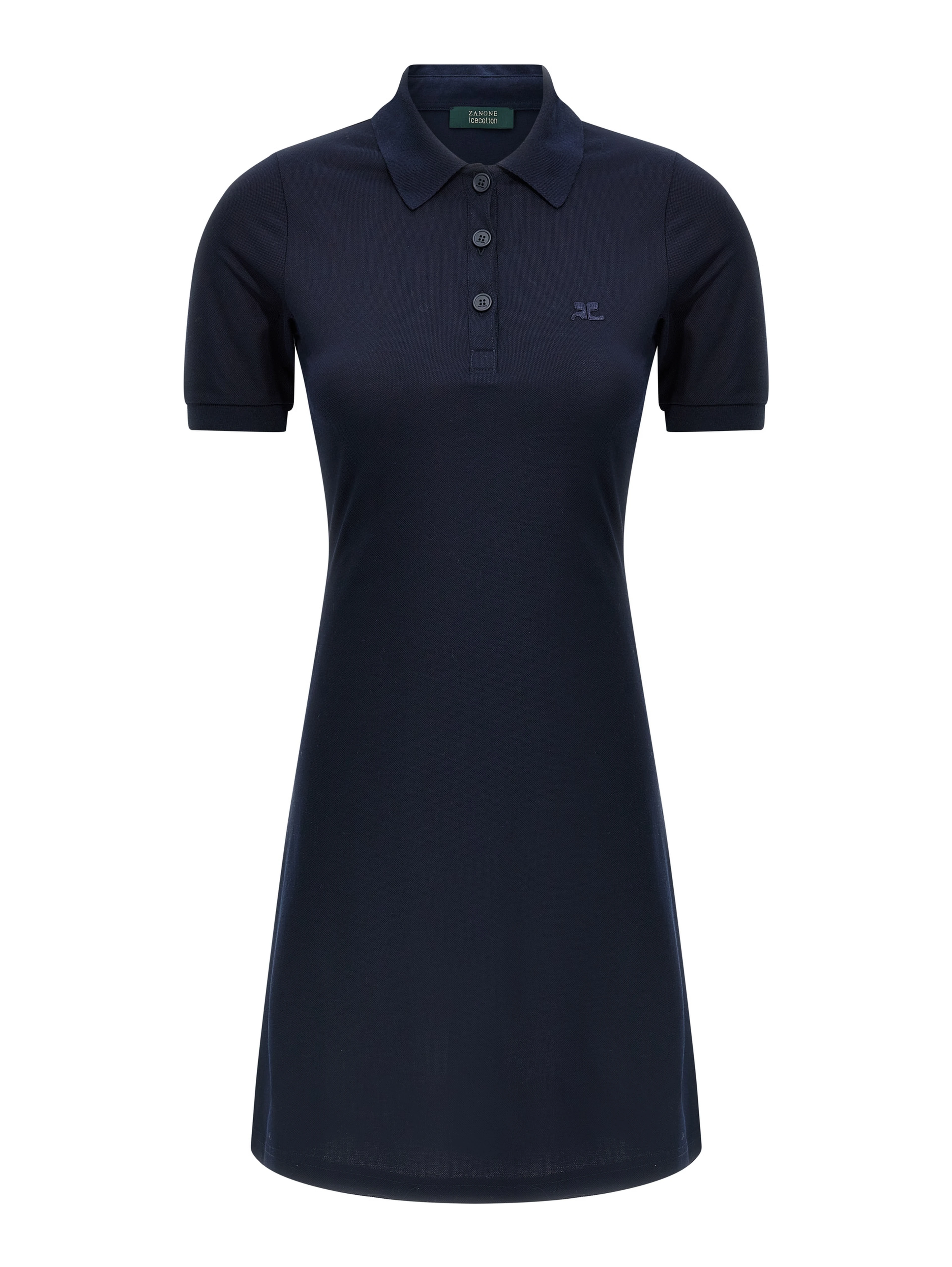 Blue Cotton Short Dress