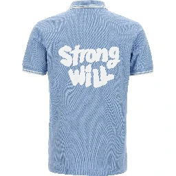Blue Cotton Polo Shirt