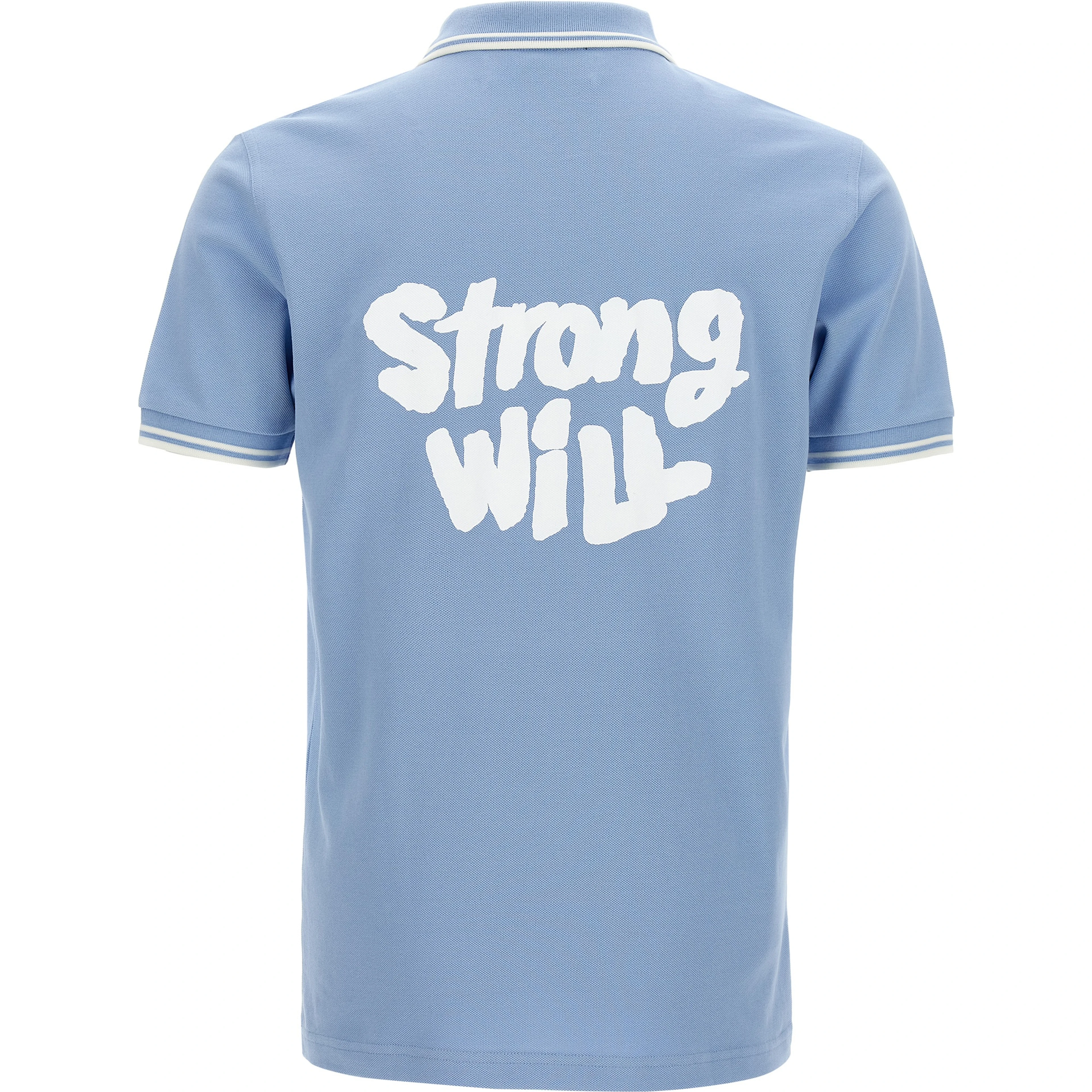 Blue Cotton Polo Shirt