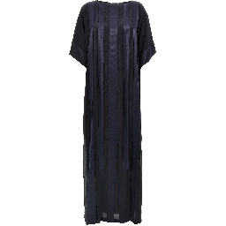 Blue Silk Long Dress