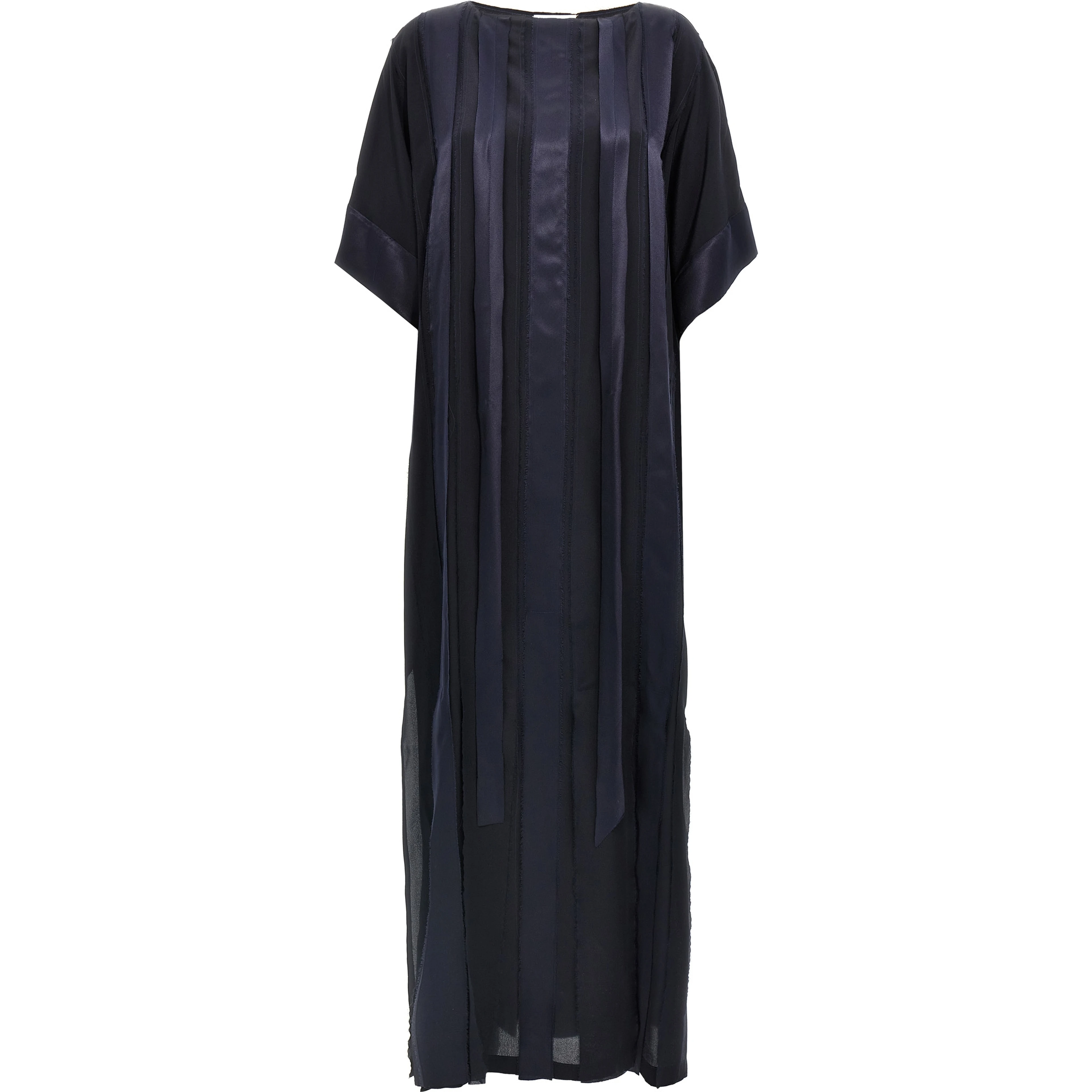 Blue Silk Long Dress