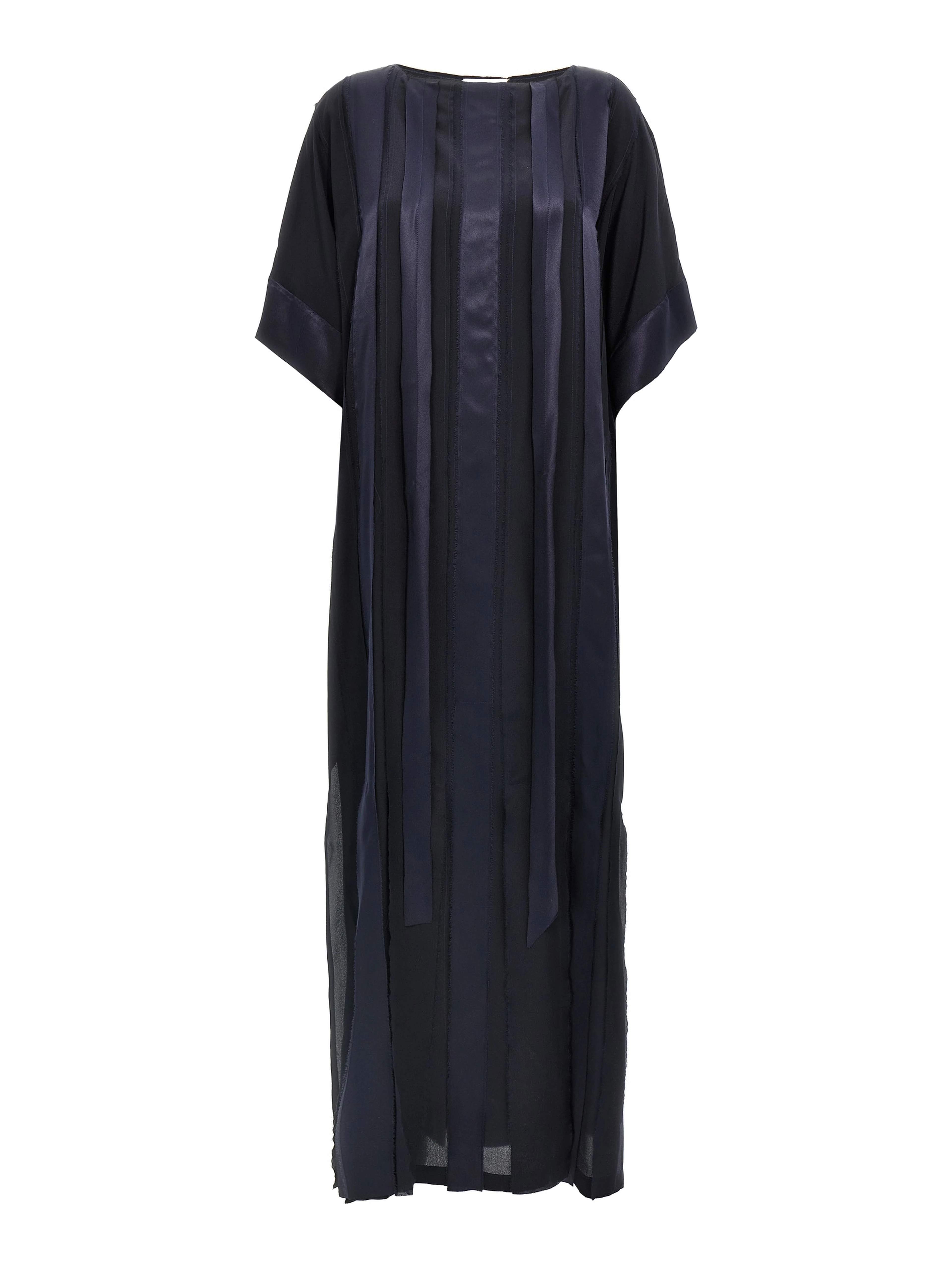 Blue Silk Long Dress