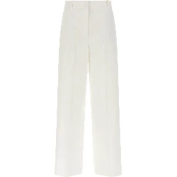 White Linen Casual Pants