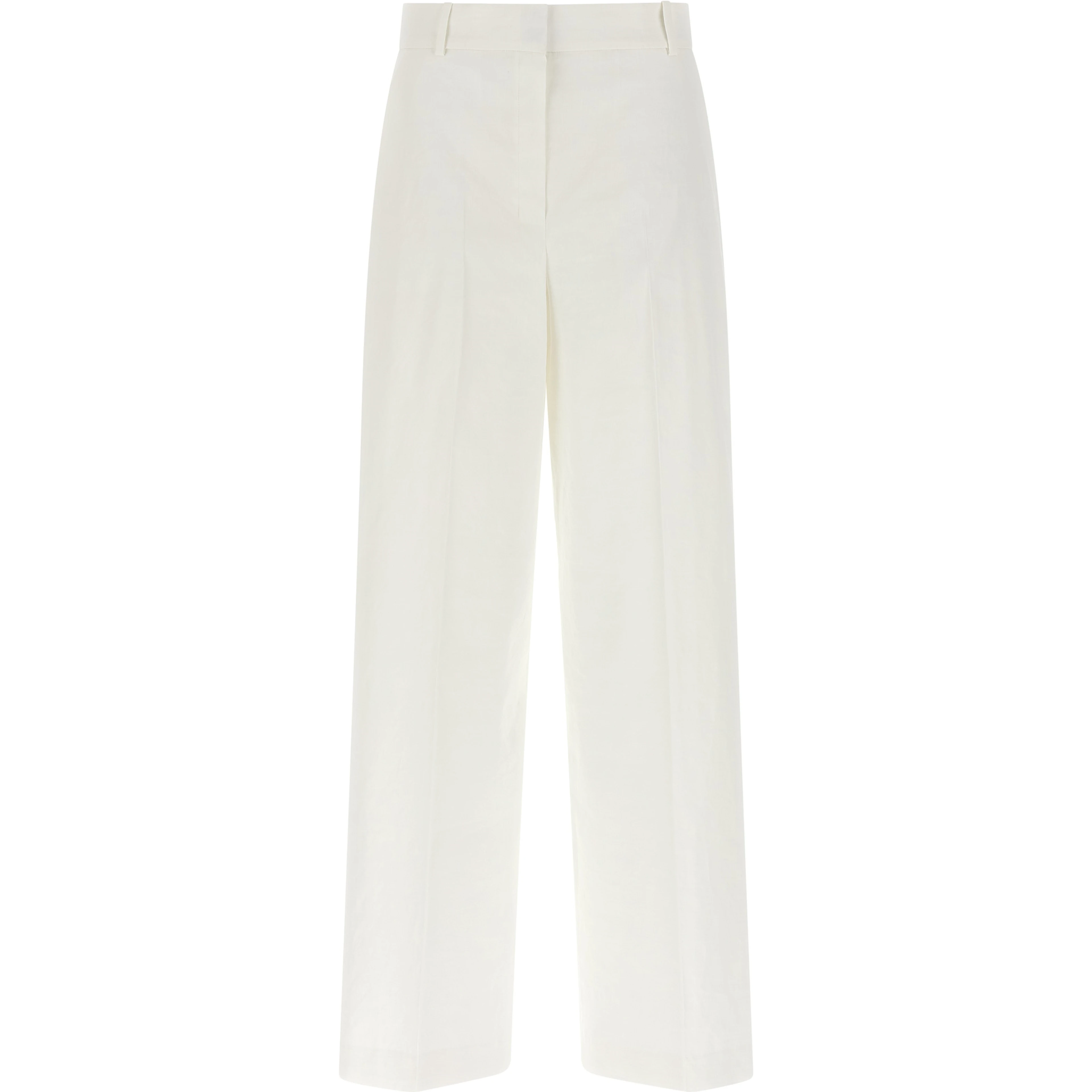 White Linen Casual Pants