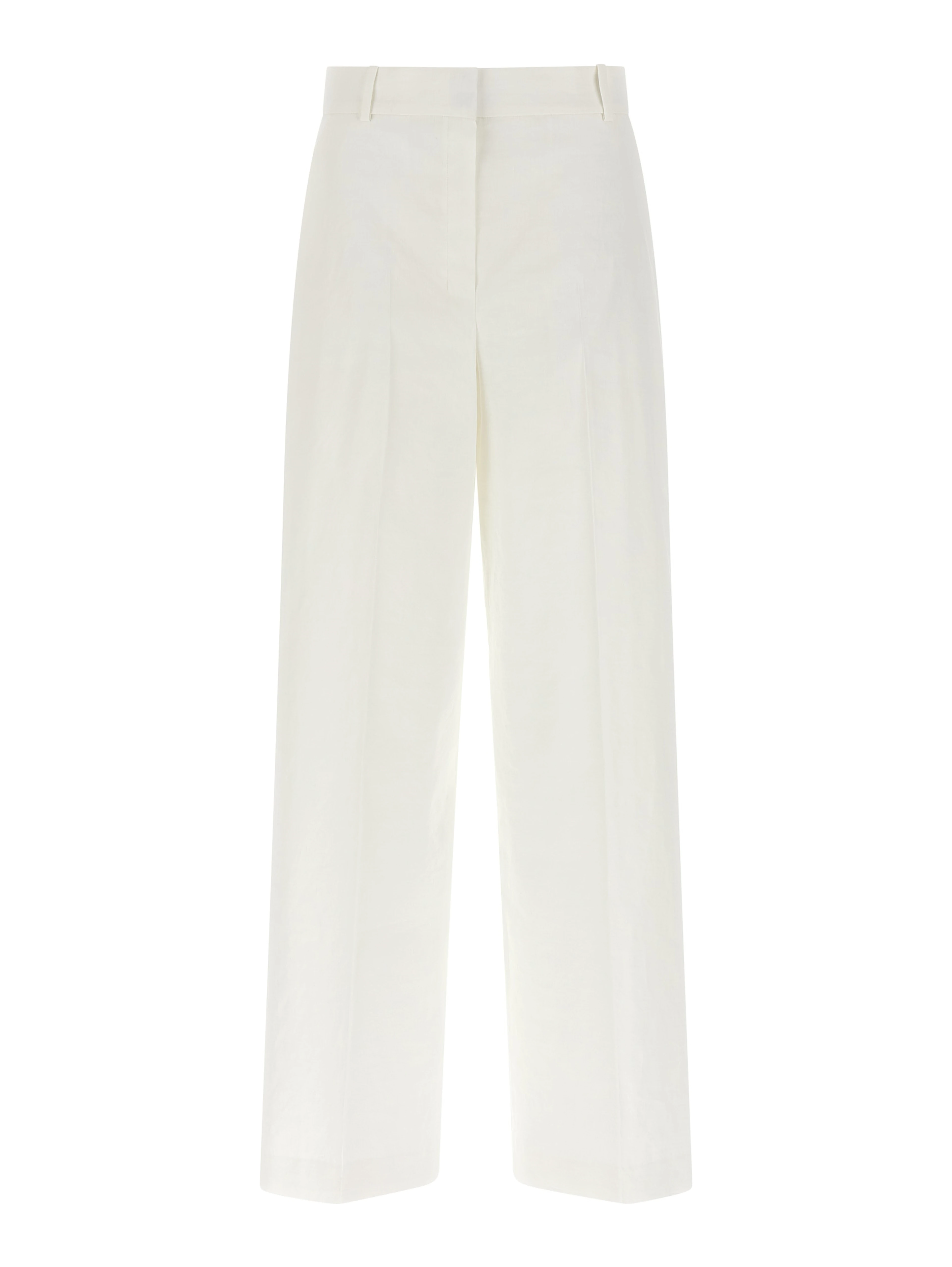 White Linen Casual Pants
