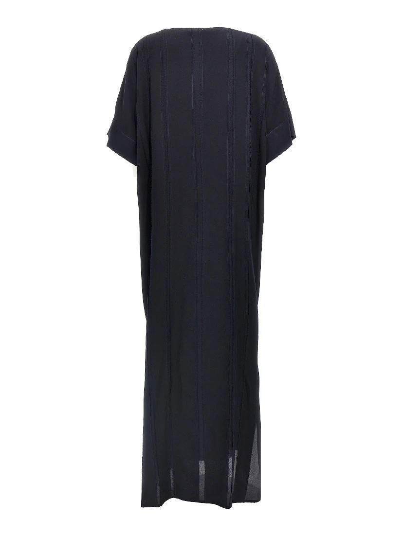 Blue Silk Long Dress