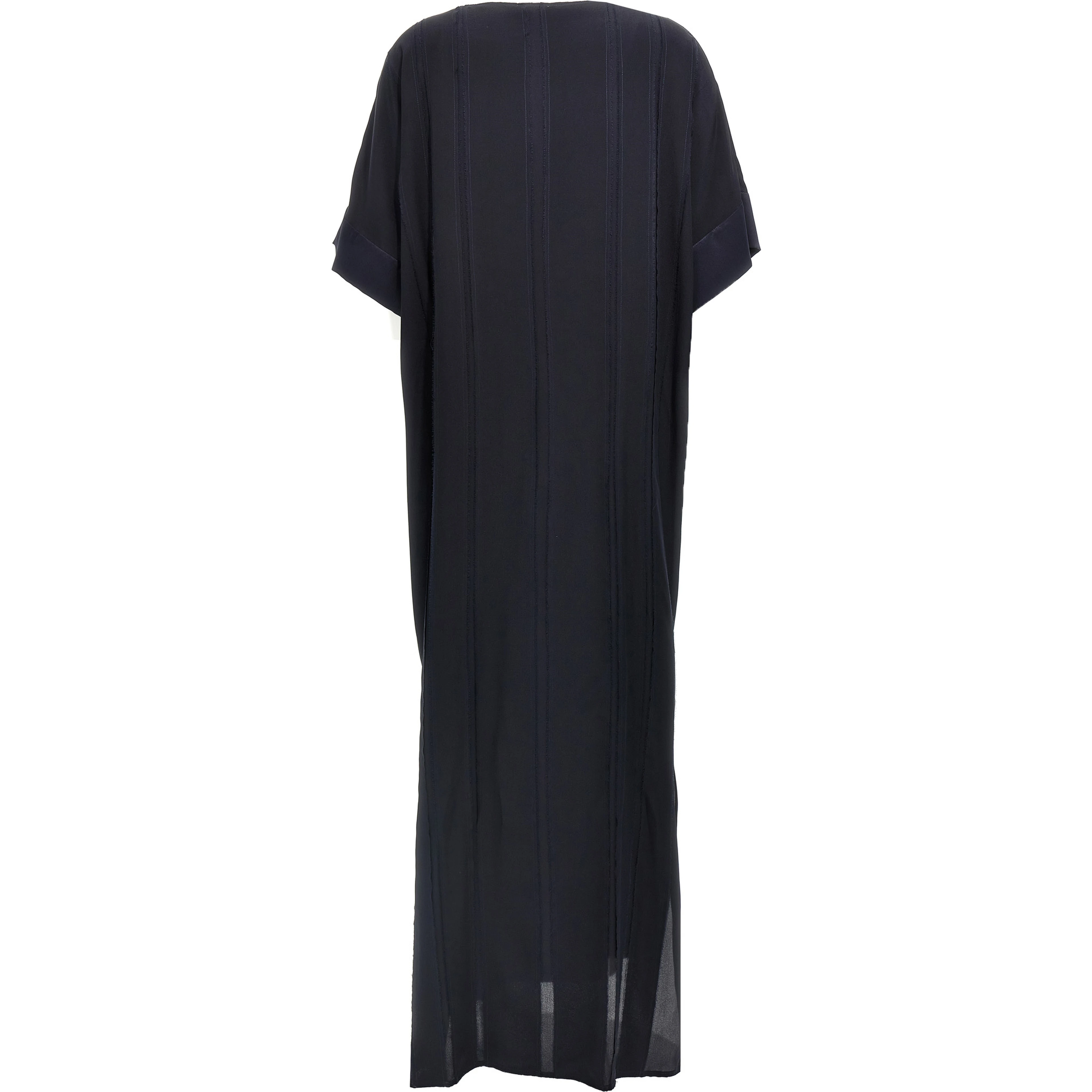 Blue Silk Long Dress
