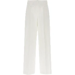 White Linen Casual Pants