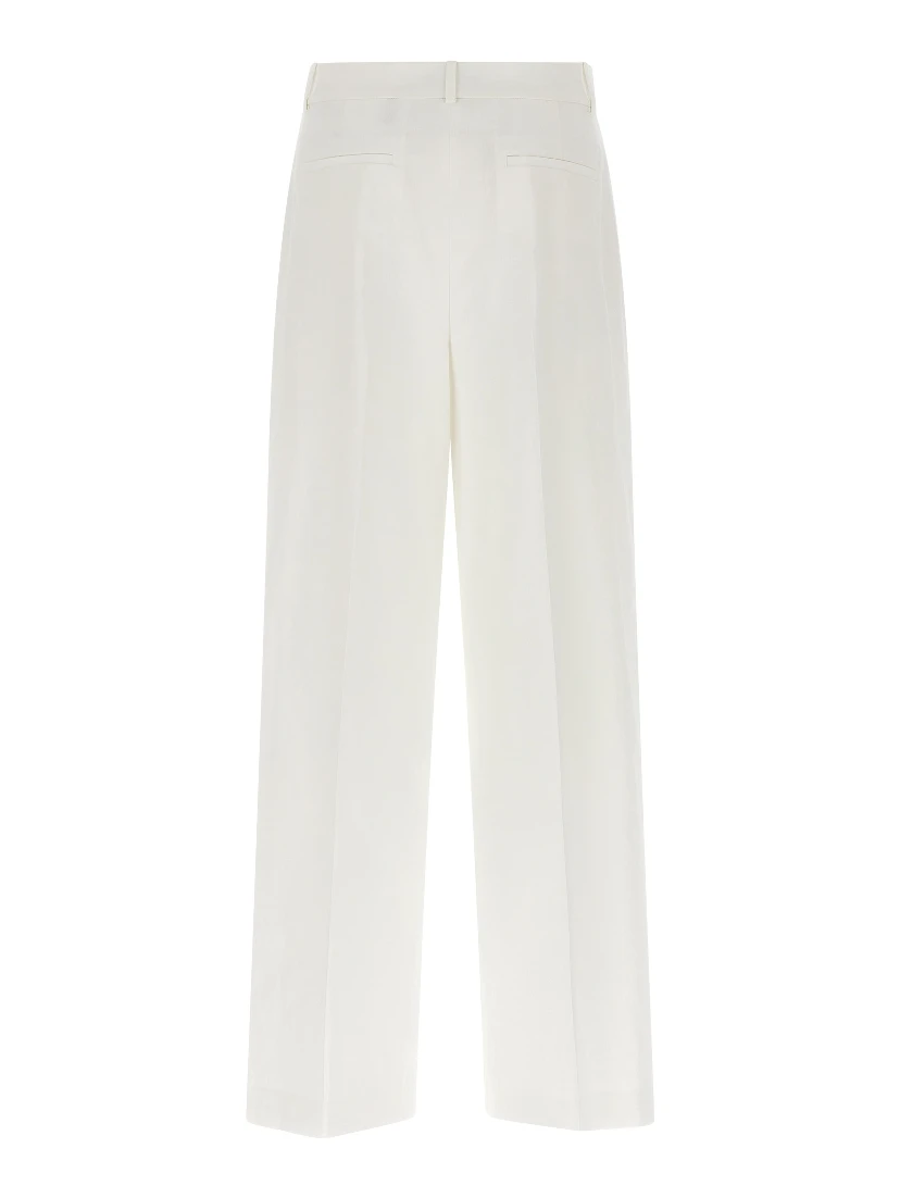 White Linen Casual Pants