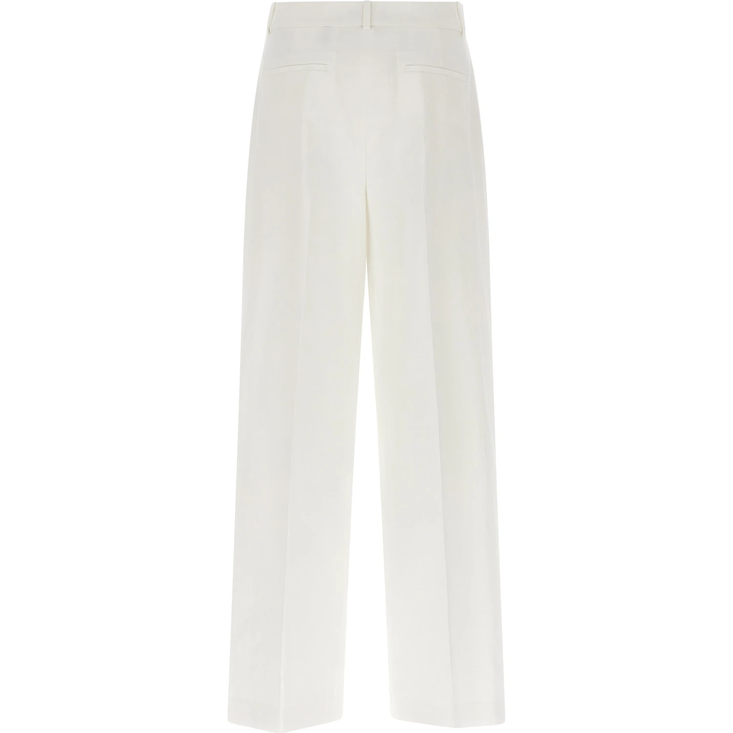 White Linen Casual Pants