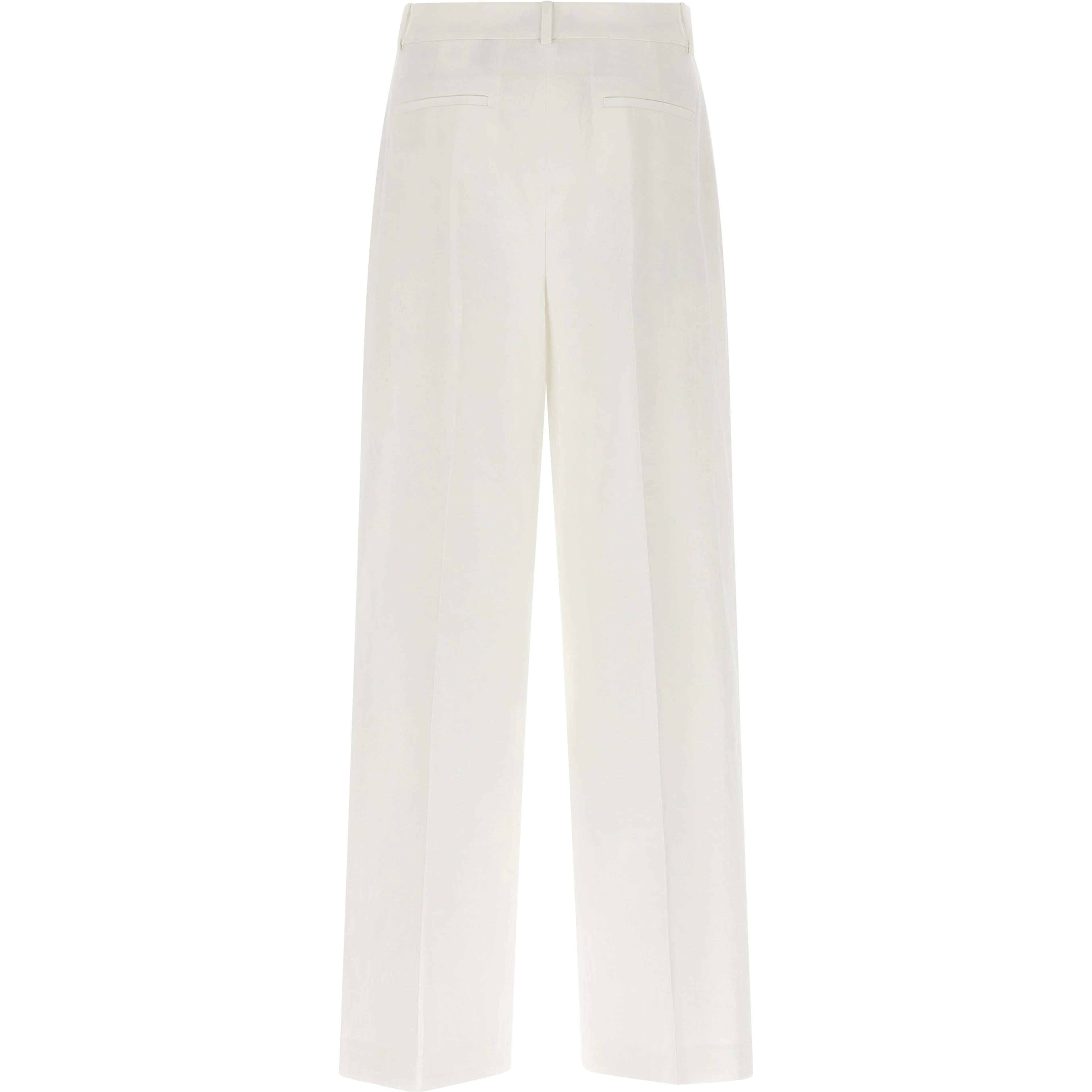 White Linen Casual Pants