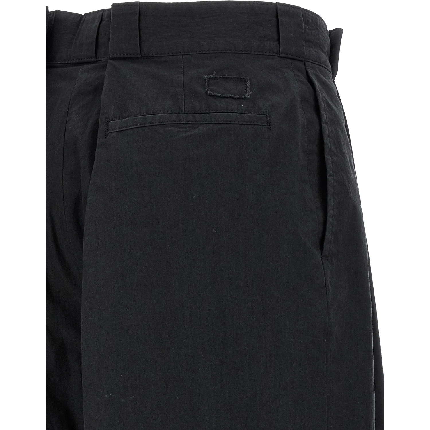 Black Cotton Casual Pants