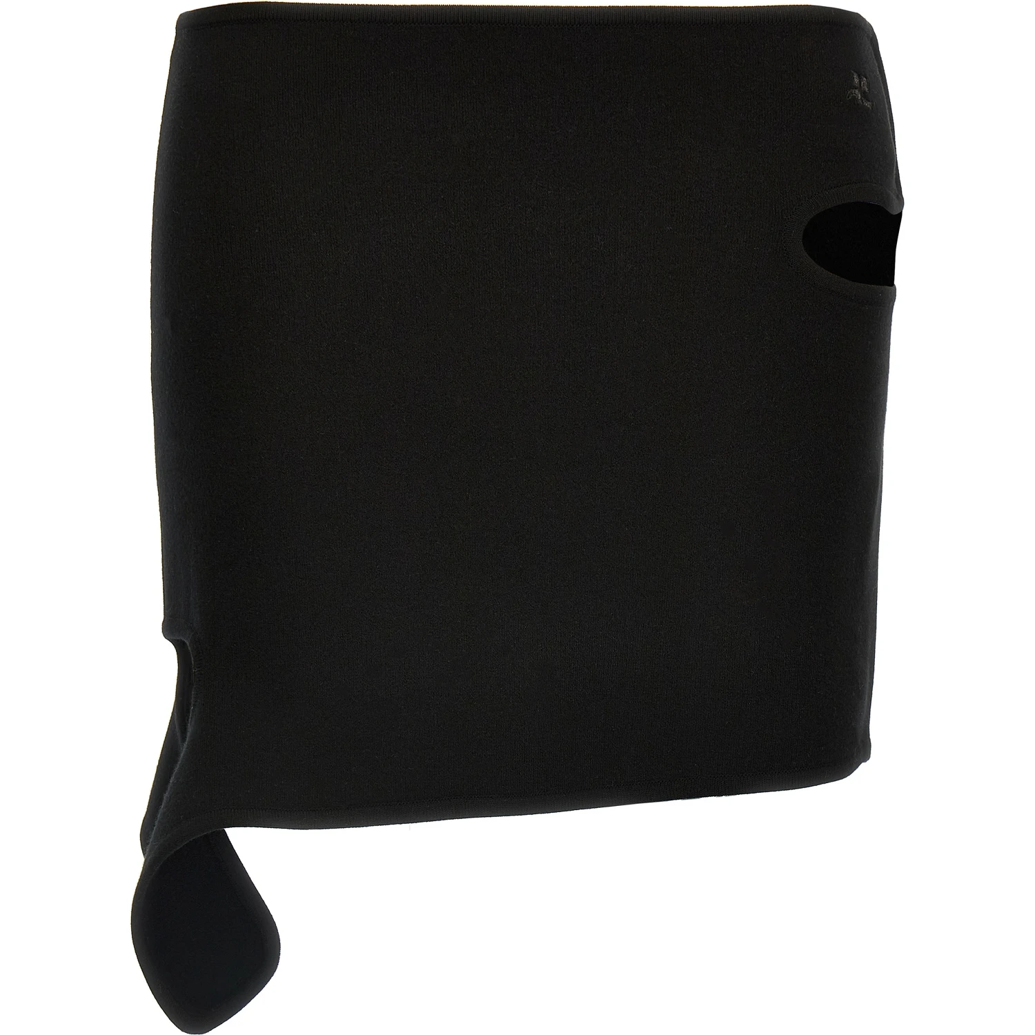 Black Viscose Long Skirt