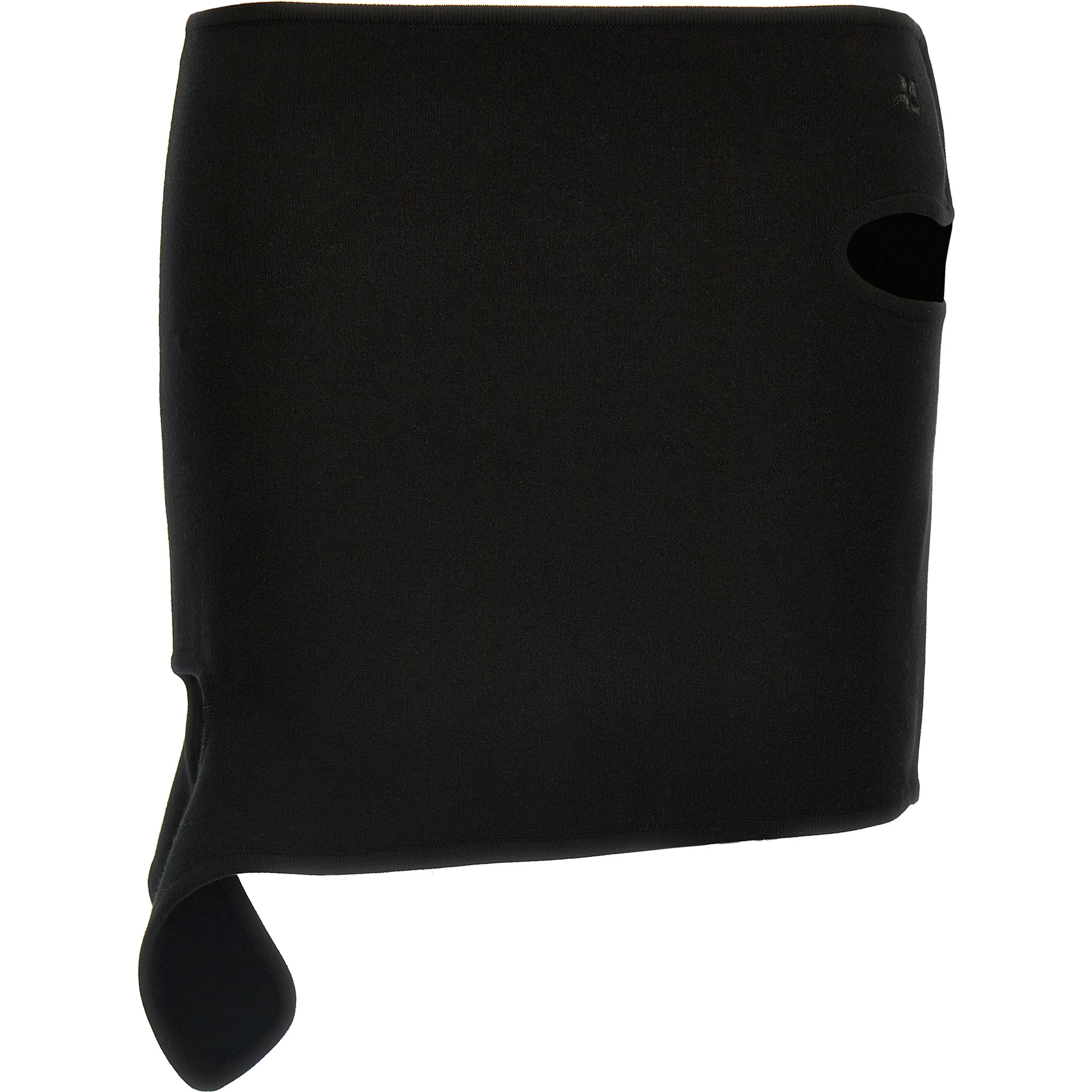 Black Viscose Long Skirt