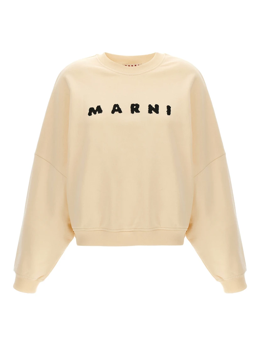 White Cotton Sweatshirt