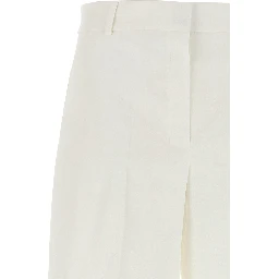 White Linen Casual Pants