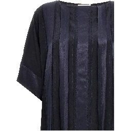 Blue Silk Long Dress
