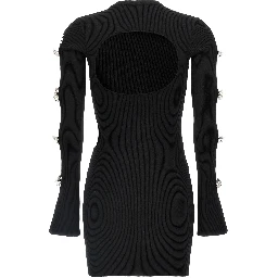 Black Viscose Short Dress