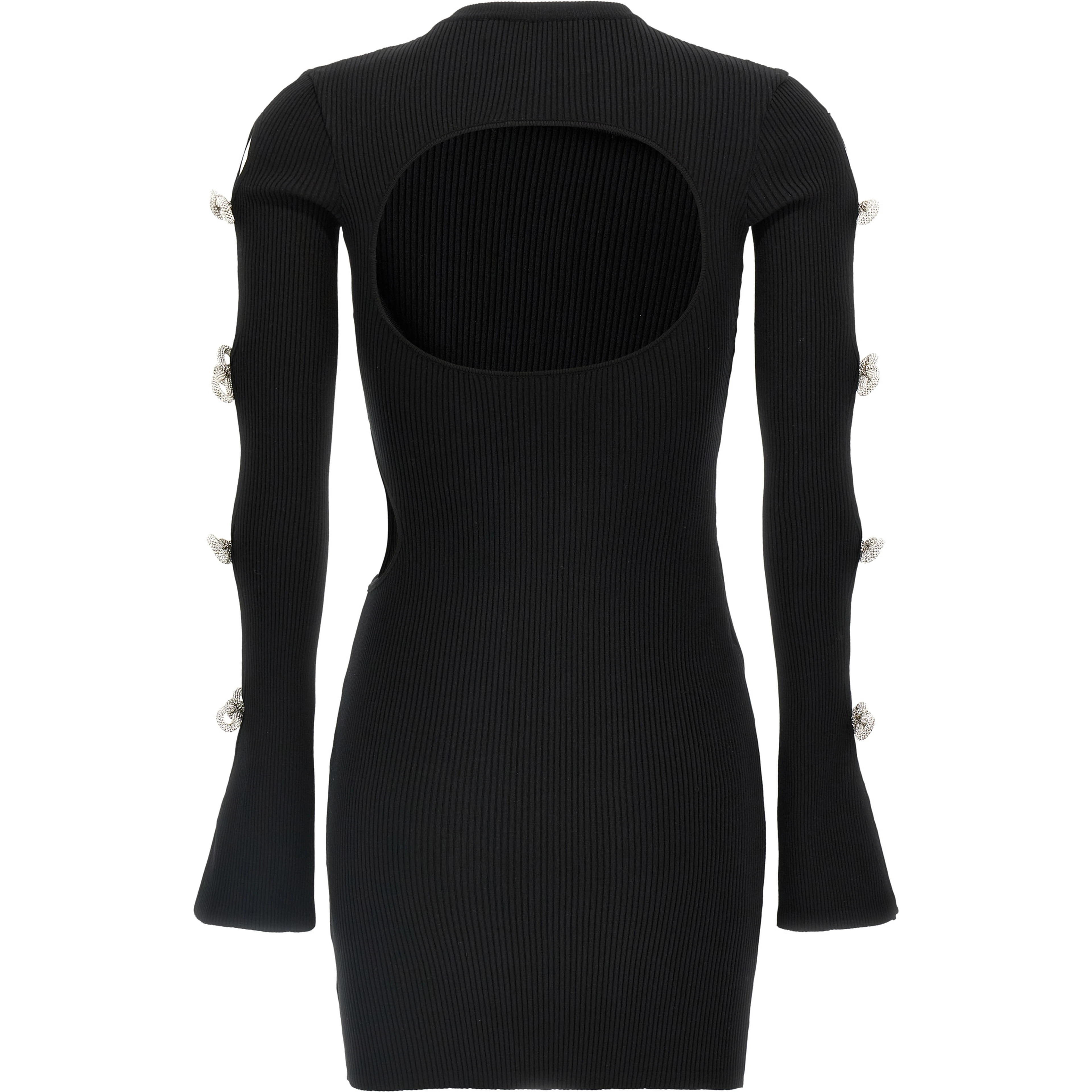 Black Viscose Short Dress