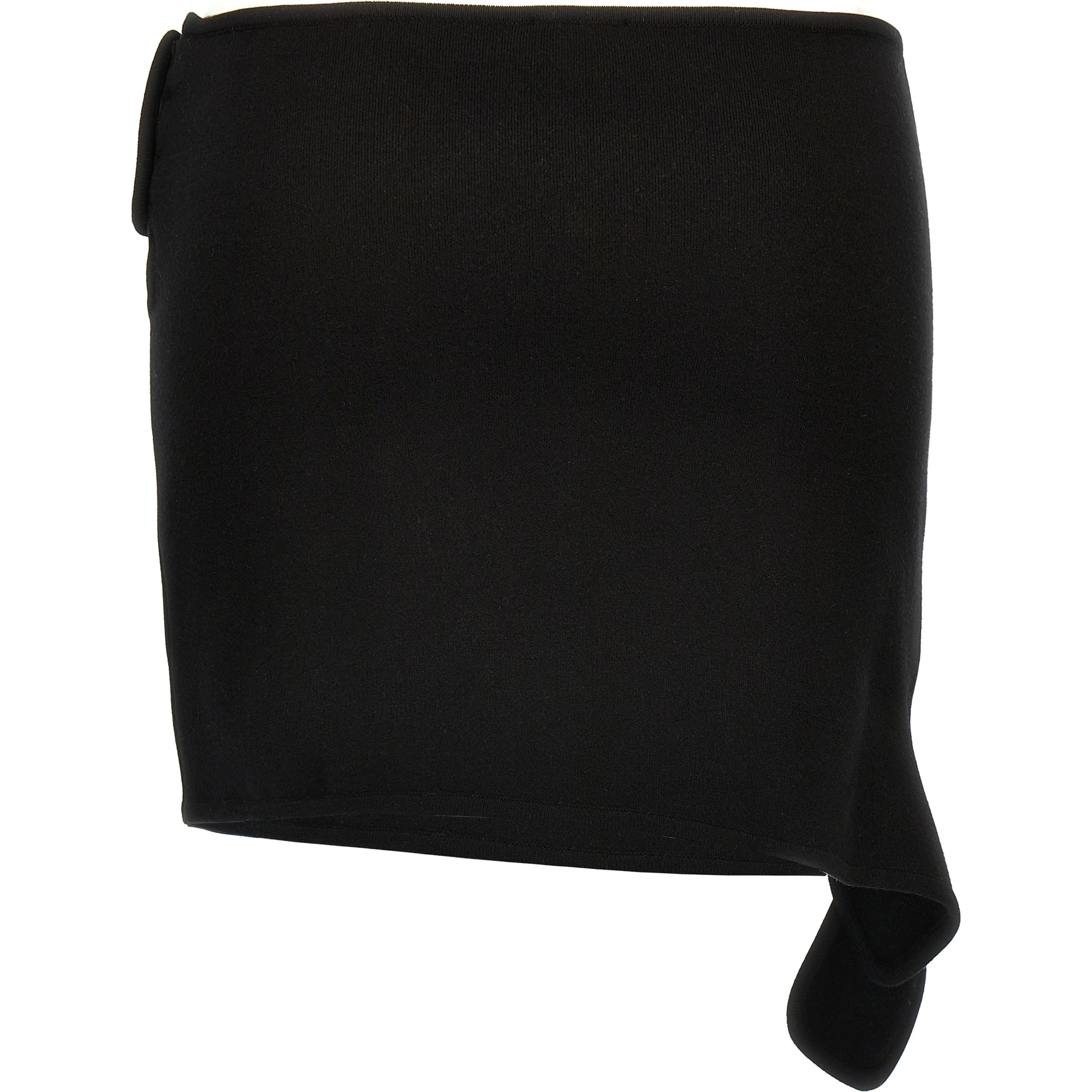Black Viscose Long Skirt