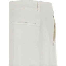 White Linen Casual Pants
