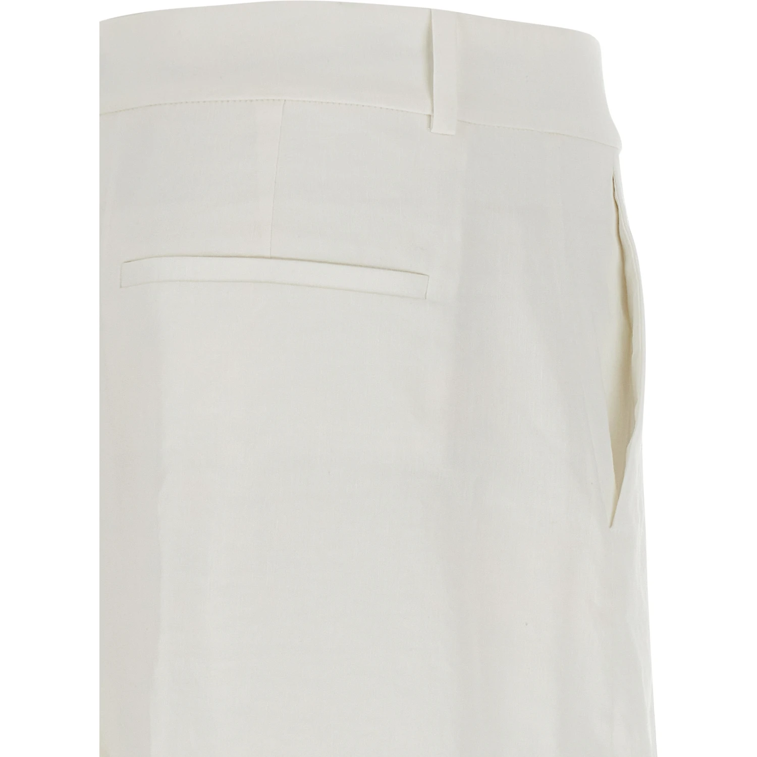 White Linen Casual Pants